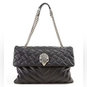 Kurt Geiger London Black Leather Kensington Bag NWT